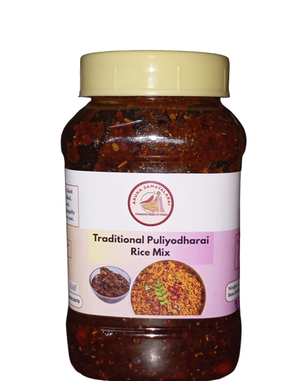 Traditional puliyodharai paste