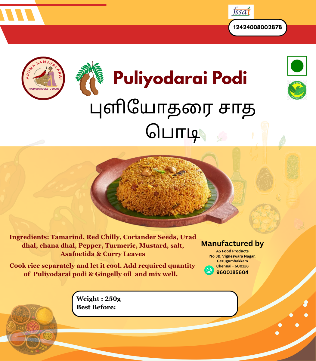 Puliyodharai Podi